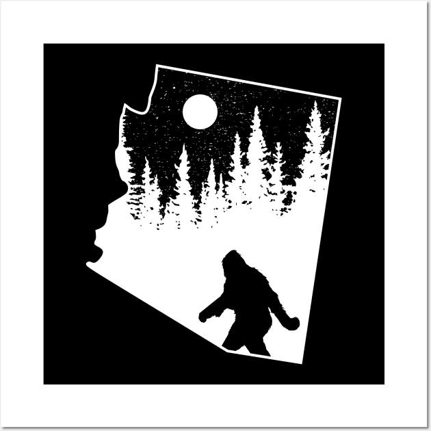 Arizona Bigfoot Gift Wall Art by Tesszero